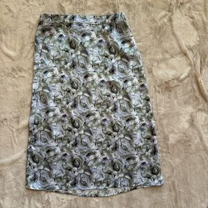DownEast floral midi skirt